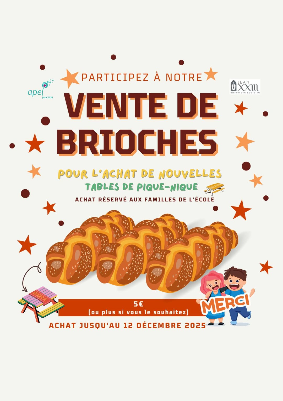 Vente de brioches 2025